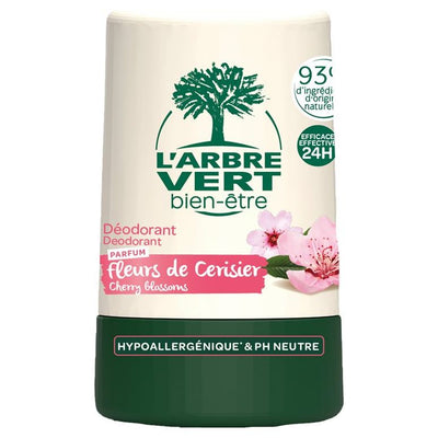 L'ARBRE VERT Öko Deodorant Roll-on Kirschblüten &amp; Hamamelis französisch - COSMONDO