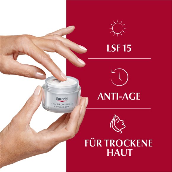 Eucerin HYALURON-FILLER + Volume-Lift Tagespflege trockene Haut  - COSMONDO